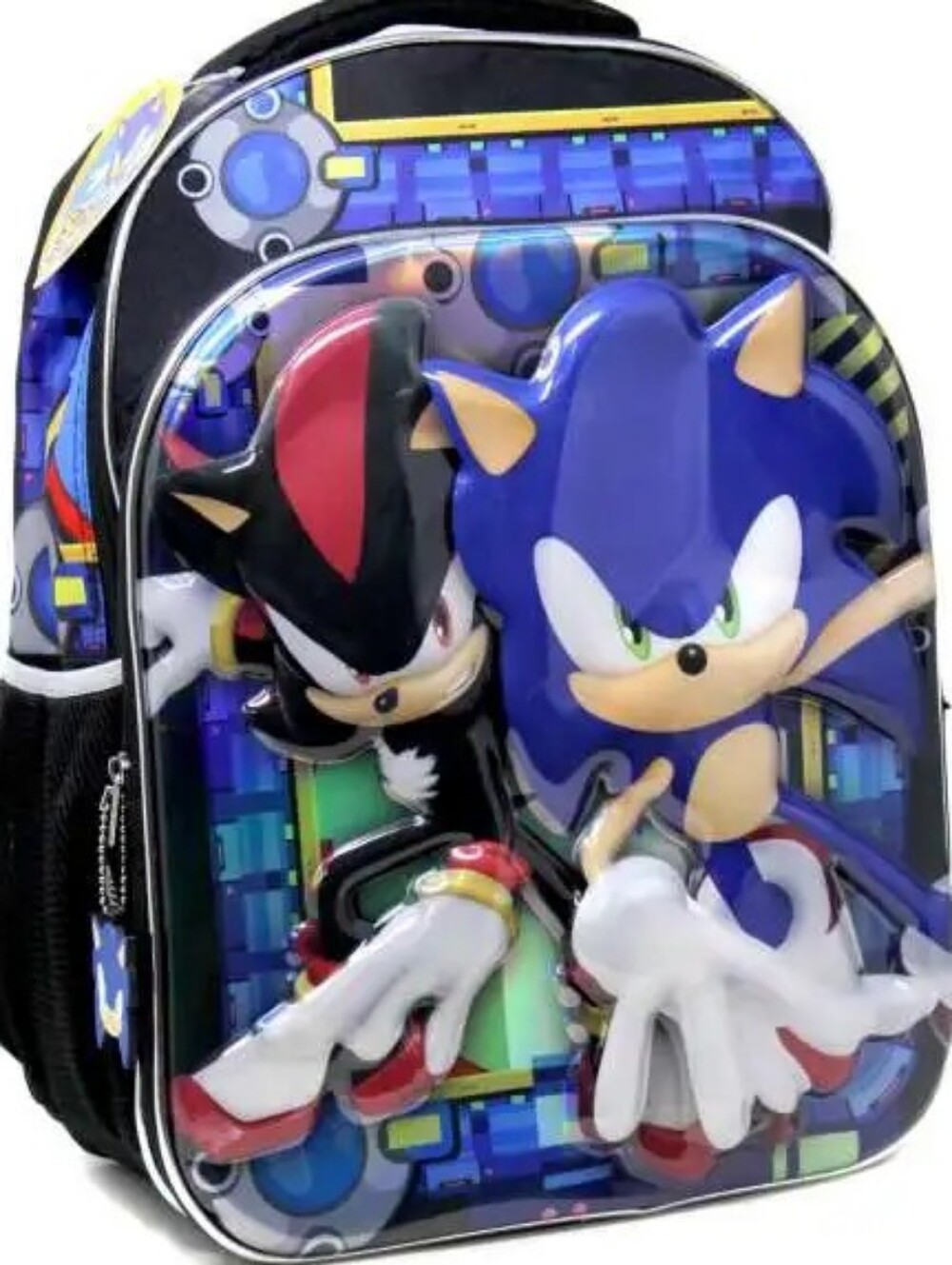 Sonic & Shadow 3D Front Backpack - Blue Black
